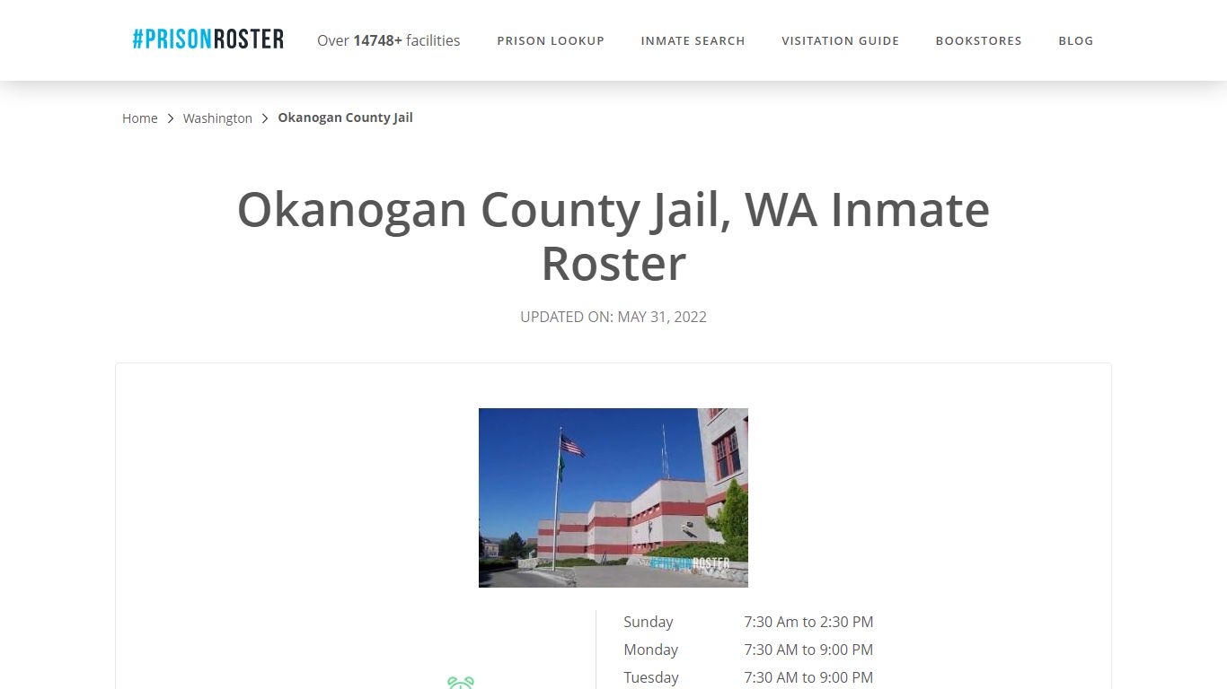 Okanogan County Jail, WA Inmate Roster